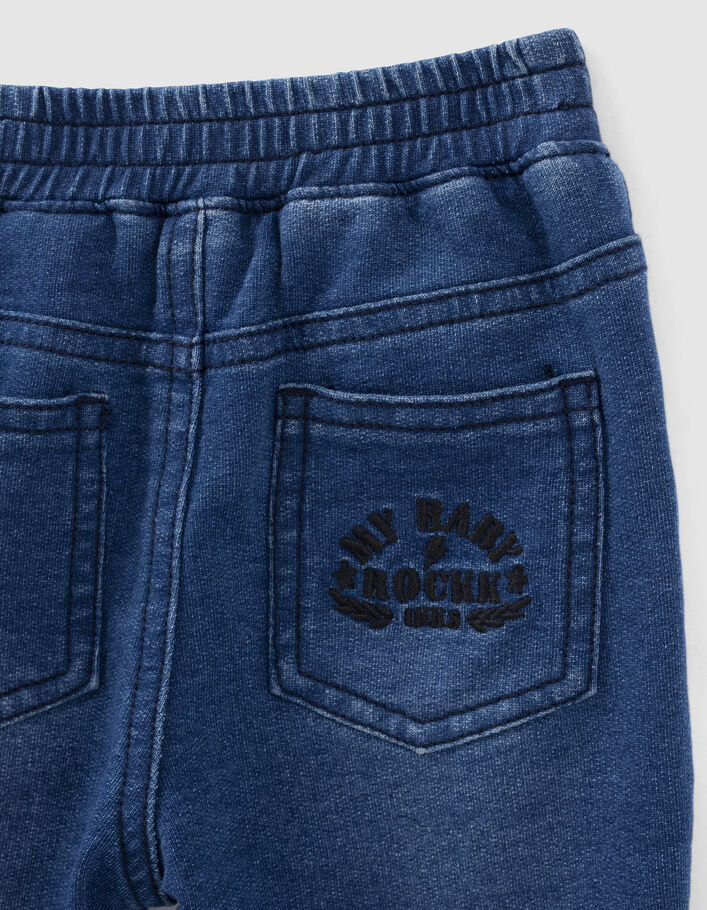 Vaquero medium blue punto knitlook bio bebé-6