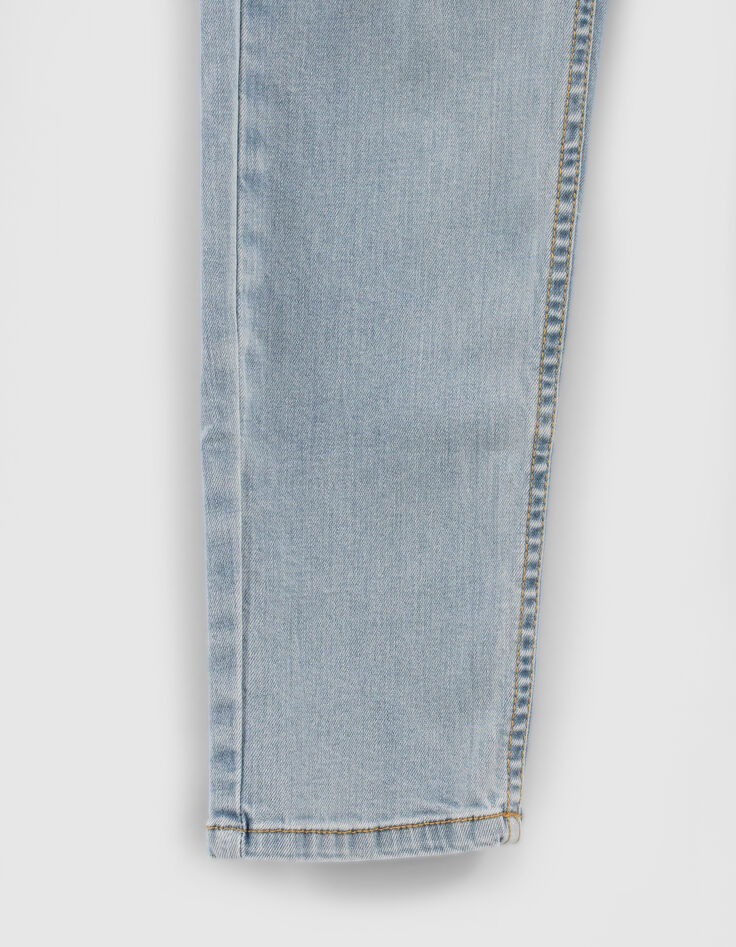 Boys’ blue straight jeans with placed distressing-6