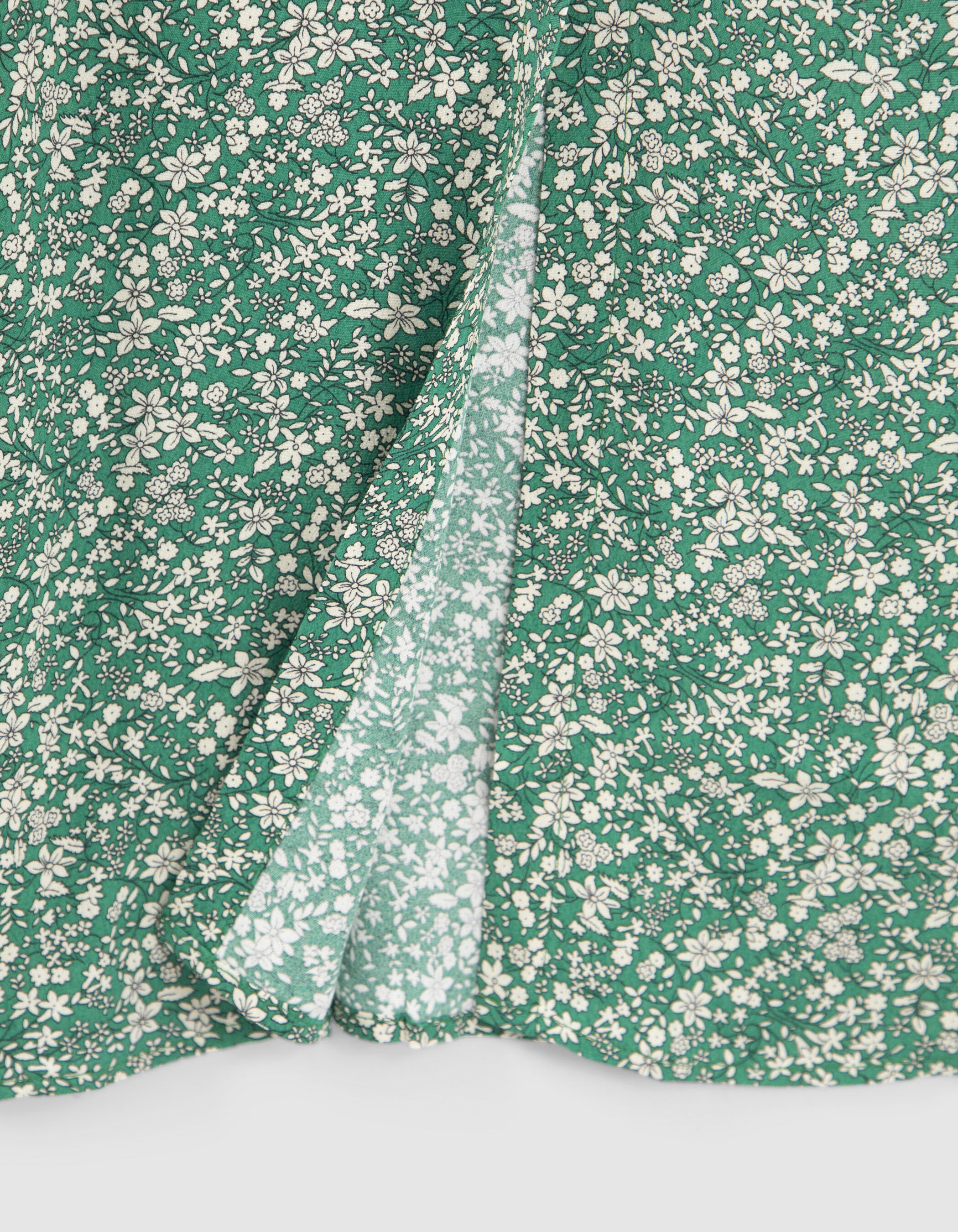 Falda larga verde ECOVERO™ estampado micro flores niña IKKS