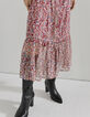 Lange jurk korte mouwen bloemenprint dames-4