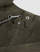 Khaki suede Hobo bag-6