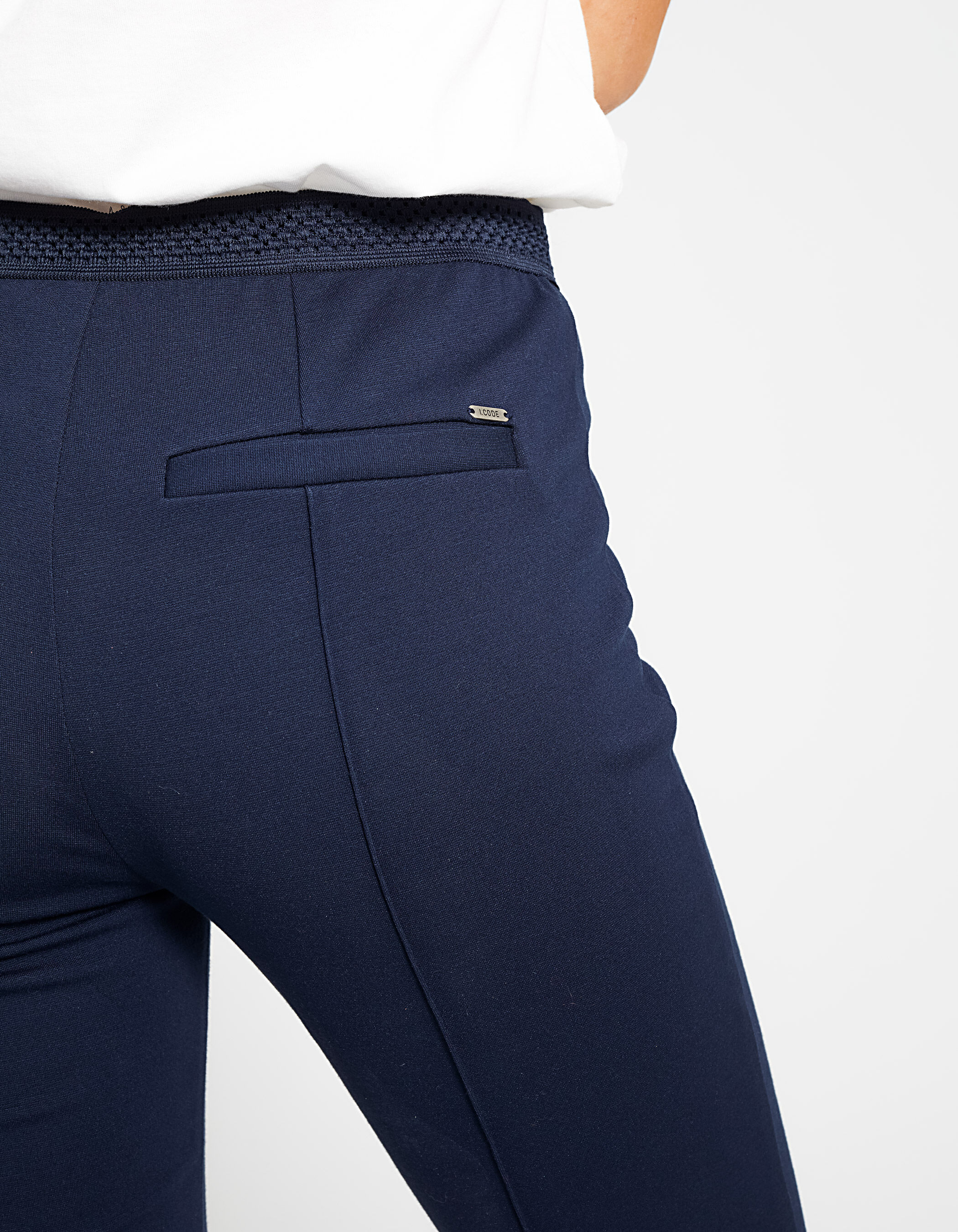 I.Code navy Milano knit treggings