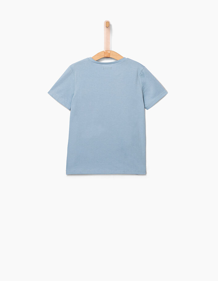 Hemelsblauw T-shirt met luipaard-skater  - IKKS