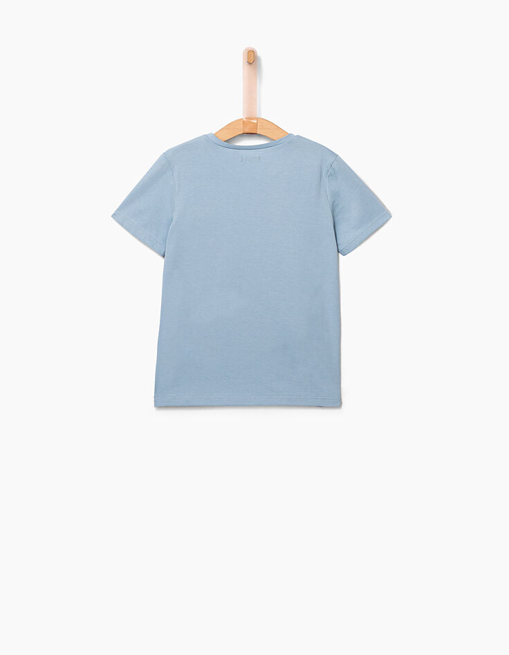 Tee-shirt bleu ciel avec léopard-skater garçon-3 Tee-shirt bleu ciel avec léopard-skater garçon-3