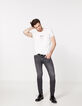 Men’s off-white T-shirt with skull drawing-7
