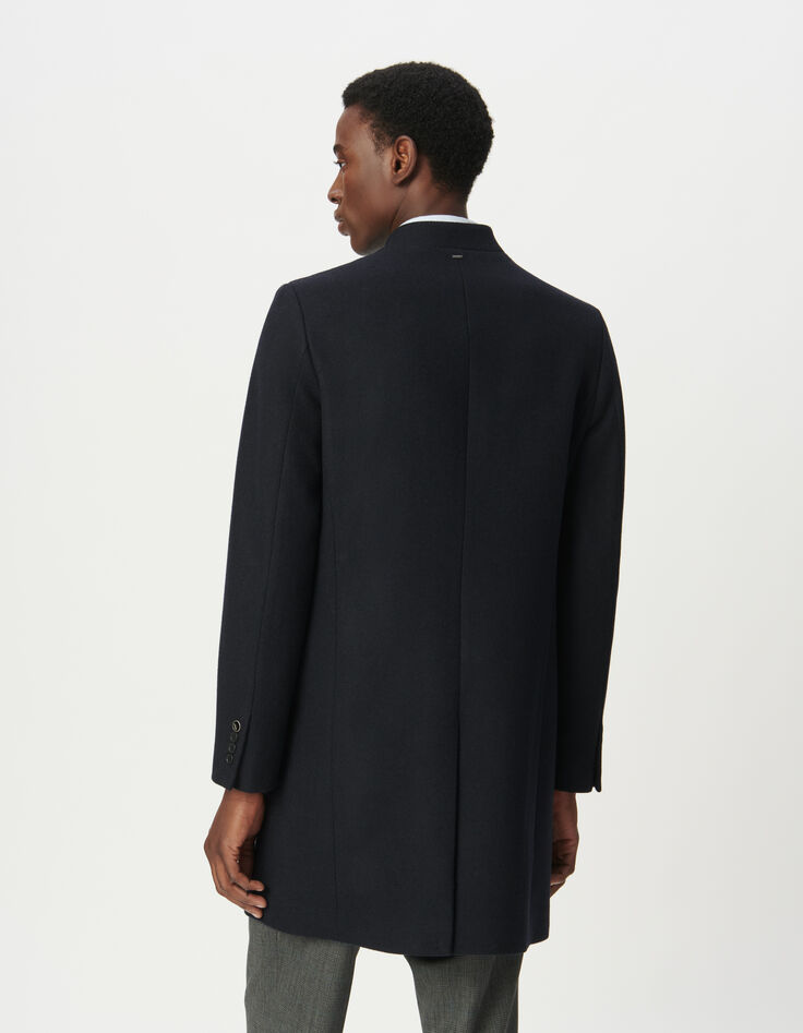 Marineblauer Herrenoffiziersmantel Rei&szlig;verschluss-4