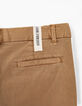 Bermuda beige foncé forme chino garçon -5