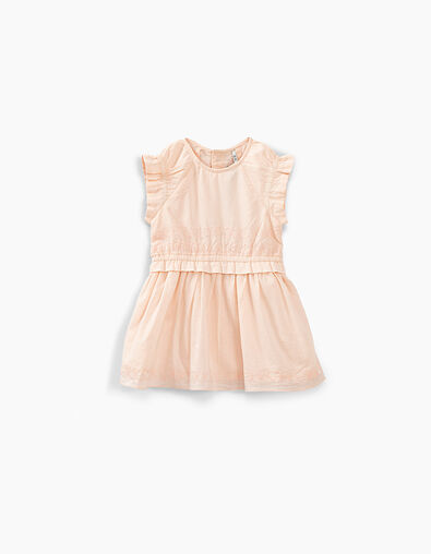Baby girls&rsquo; powder pink 2-in-1 dress with bloomers - IKKS