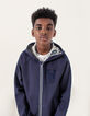 Cardigan navy avec all over int&eacute;rieur gar&ccedil;on -2