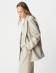Women's grey lurex stripe suit jacket-6