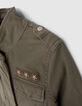 Girls' khaki safari jacket with XL embroidered back-6