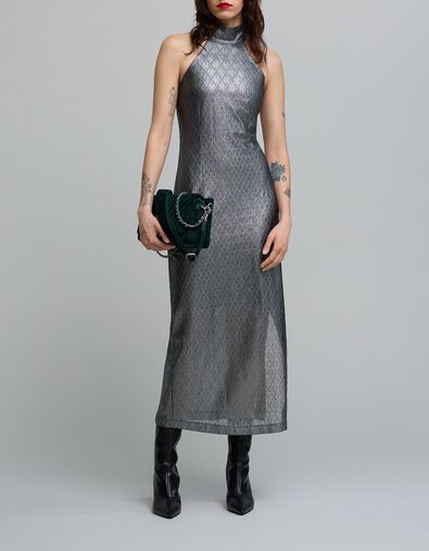 Robe longue silver encolure américaine Femme - IKKS
