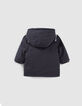 Baby boys’ navy fur-lined hooded parka-3