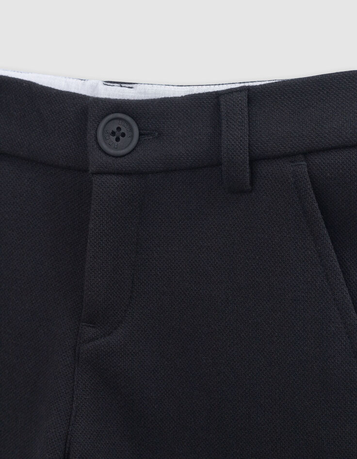 Pantalon noir maille piquée garçon-2