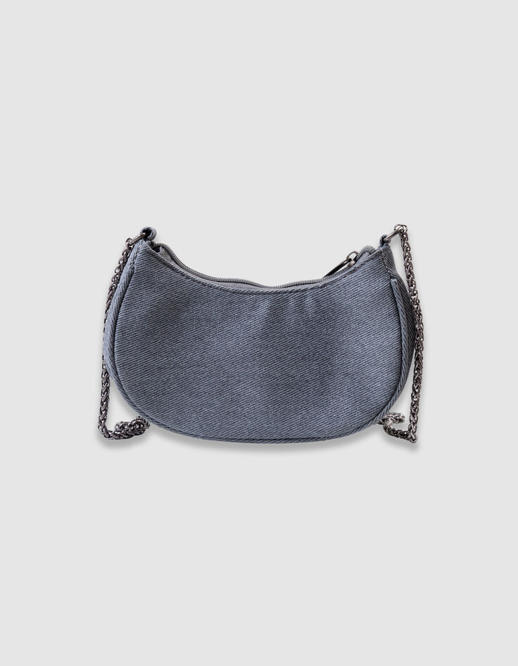 Sac à main bleu pailleté matelassage cœurs fille-4 Sac à main bleu pailleté matelassage cœurs fille-4