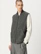 Men’s grey boiled wool waistcoat-2