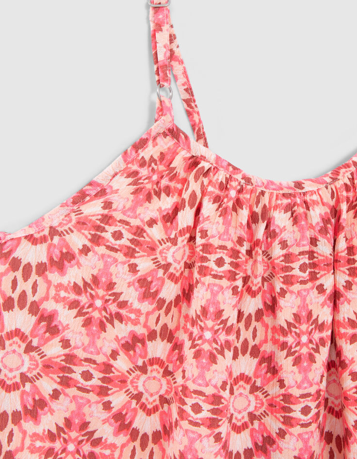 Top lencero rosa estampado étnico niña-6