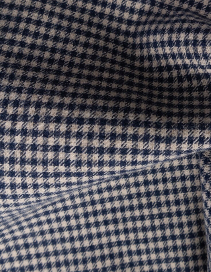 Girls’ navy gingham trousers with ruffles-8 Girls’ navy gingham trousers with ruffles-8
