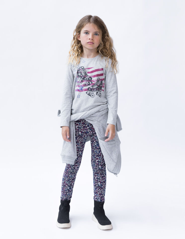 Leggings reversibles estrellas azul marino ni&ntilde;a-8