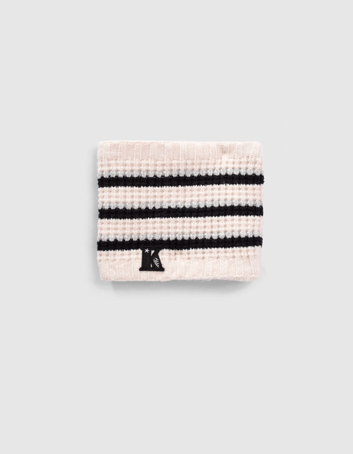 Snood crudo punto lúrex rayas niña-1