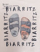 Ecru bio-T-shirt opdruk glitterslippers babymeisjes -4
