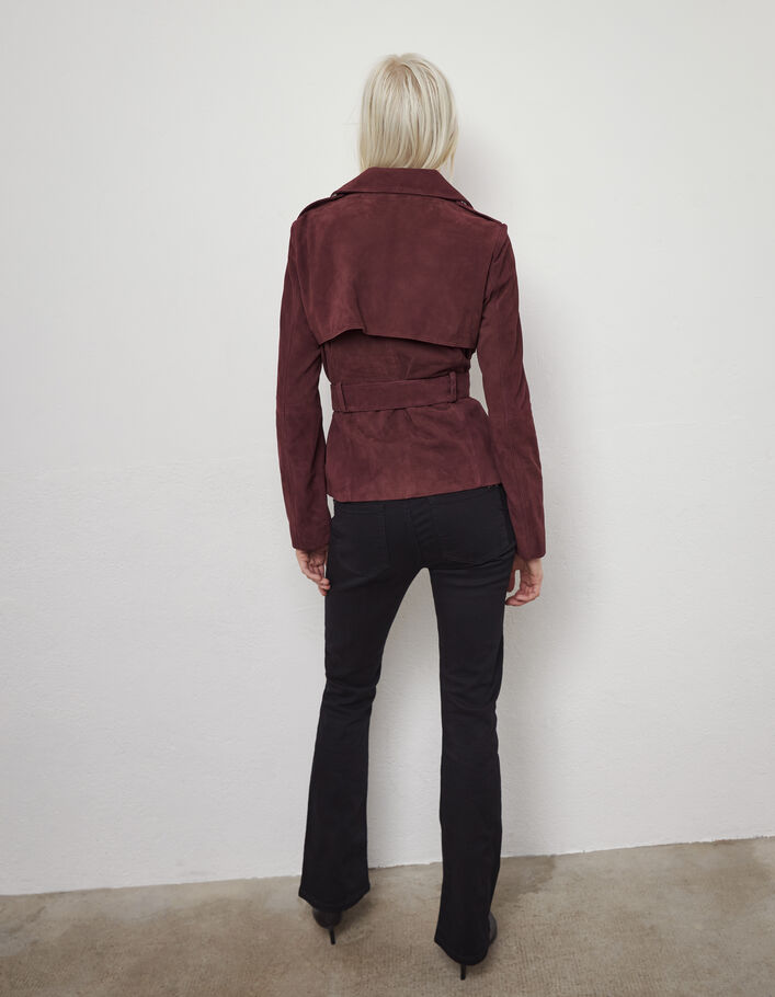 burgundy suede jacket womens