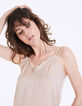 Caraco dentelle en satin champagne femme-4