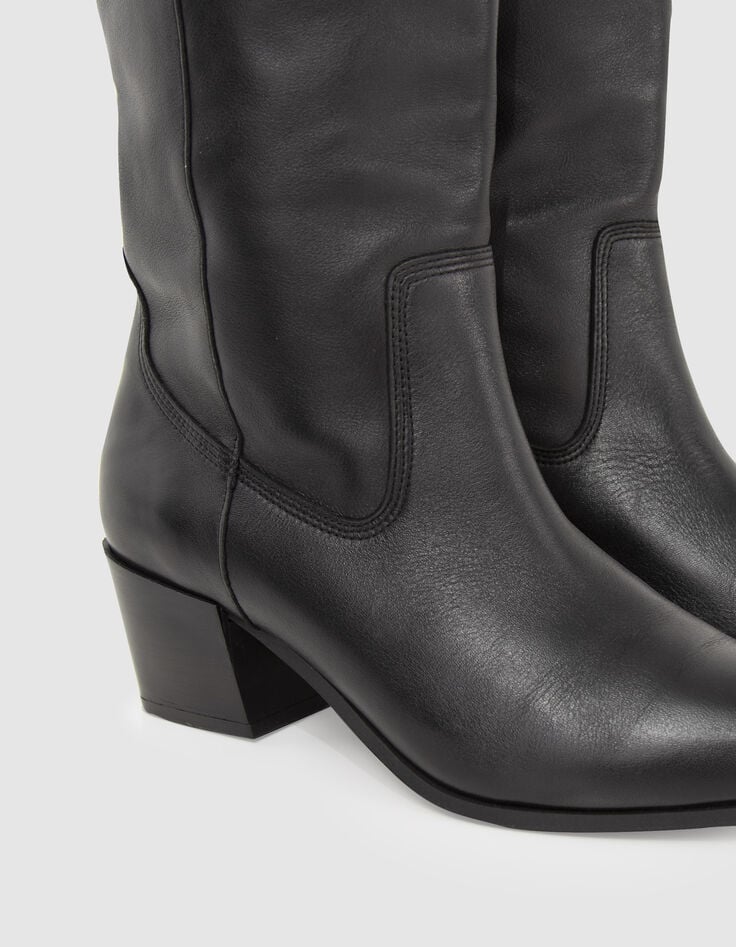 Zwarte laarzen cowboystijl Dames-6