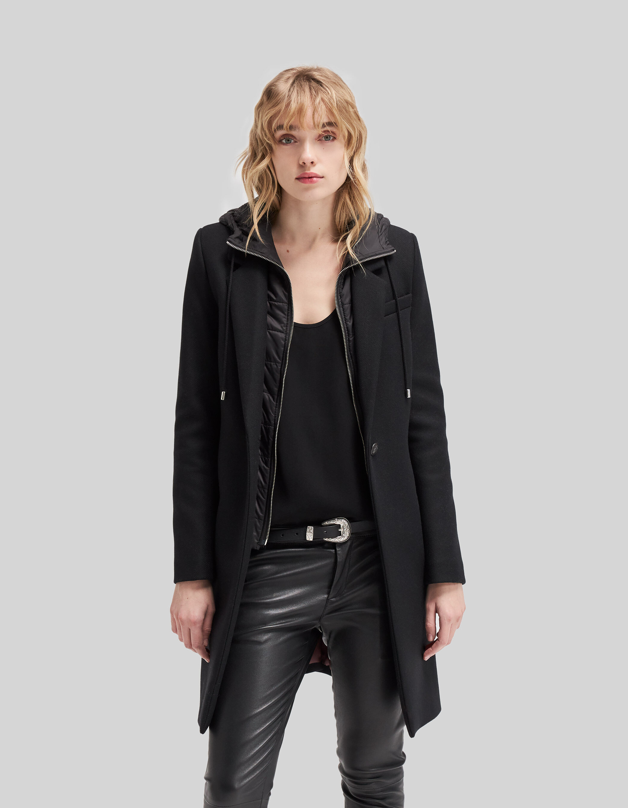 Manteau laine femme capuche deals
