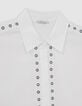 Chemise blanche coton bio décor œillets Femme-9 Chemise blanche coton bio décor œillets Femme-9