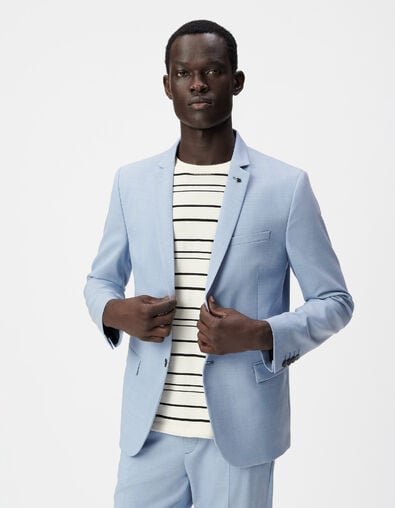 Veste de costume bleu ciel faux-uni TRAVEL SUIT Homme - IKKS