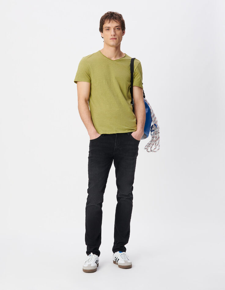 POWER STRETCH schmale schwarze Jeans Ziggy Herren-1