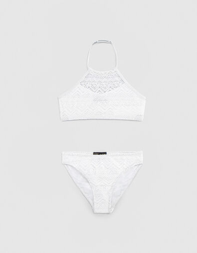Grauer Mädchenbikini mit Spitze - IKKS