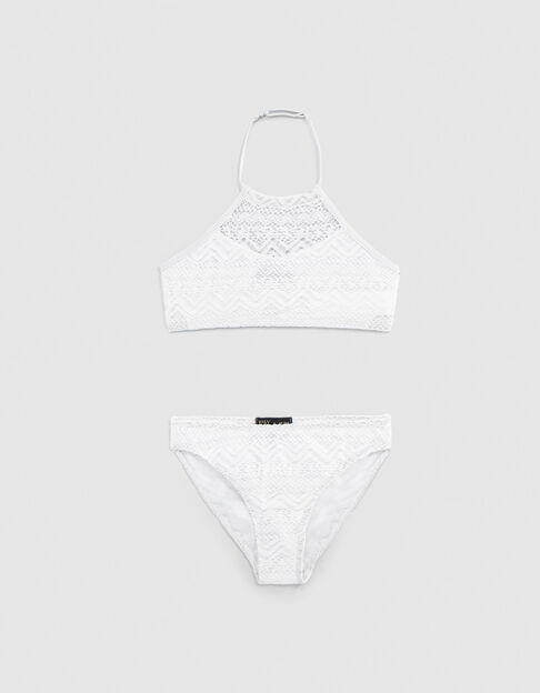 Grauer Mädchenbikini mit Spitze - IKKS