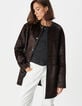 Manteau marron effet poulain Femme-4