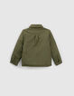 Chaqueta reversible caqui y camel terciopelo niño-4