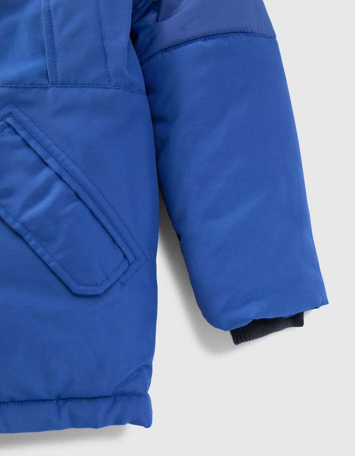 Boys’ electric blue quilted detail parka-5
