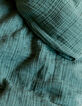 Parure de lit verte gaze bio taie 65x65 GABRIELLE PARIS-3