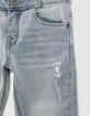Jean slim faded blue printé coton bio waterless garçon -5