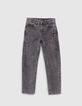 Medium Grey Relaxed-Jungenjeans mit Used-Optik -1