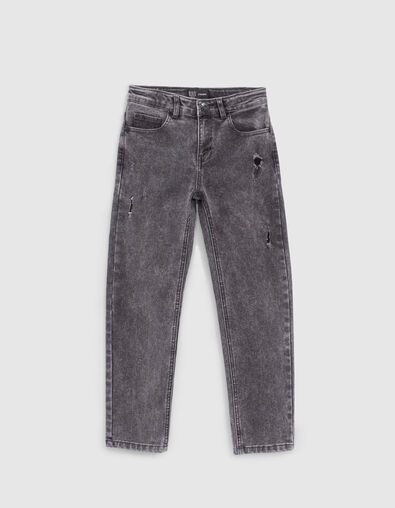 Medium Grey Relaxed-Jungenjeans mit Used-Optik  - IKKS