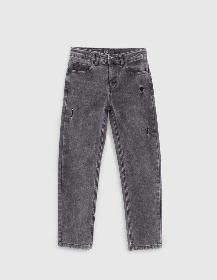 Medium Grey Relaxed-Jungenjeans mit Used-Optik -1 Medium Grey Relaxed-Jungenjeans mit Used-Optik -1