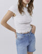 Women’s off-white smocked T-shirt-1