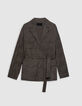 Women's organic cotton khaki safari jacket with broderie anglaise embroidery-6