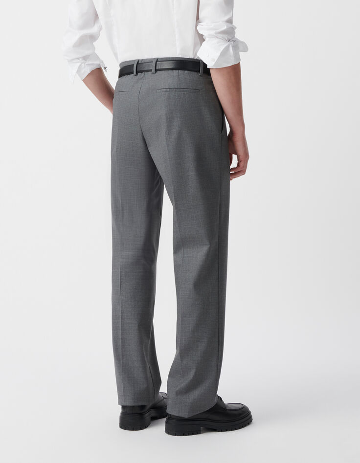 Men’s grey wool blend suit trousers-3