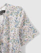 Girls' ecru flowery print LENZING™ ECOVERO™ playsuit-4
