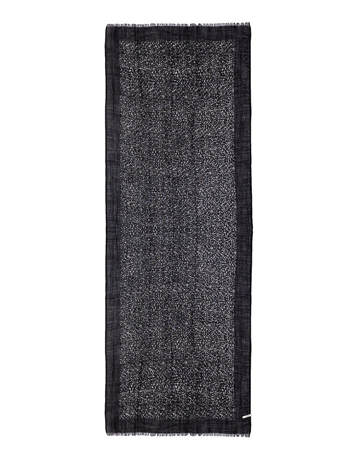 Women's black print scarf - IKKS