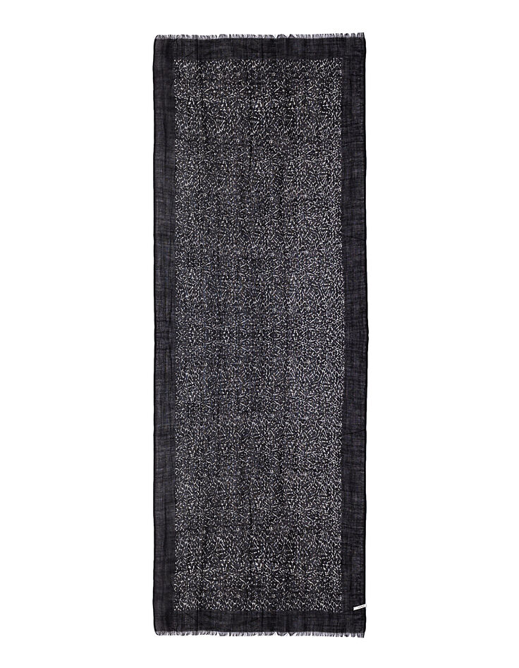 Women's black print scarf-2 Women's black print scarf-2