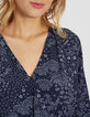Top marine imprimé foulard I.Code-5
