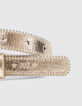 Girls&rsquo; gold belt with star openwork and microbeads-4